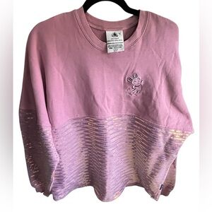 Disneyland Resort Iridescent Sequin Sparkle Spirit Jersey Sweatshirt Size XL